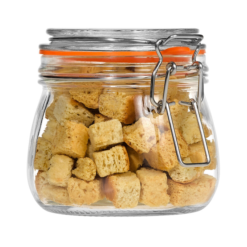 Glass Transparent Storage Jar | 500ml | Classic Lever Arm | Airtight, Versatile | Sto