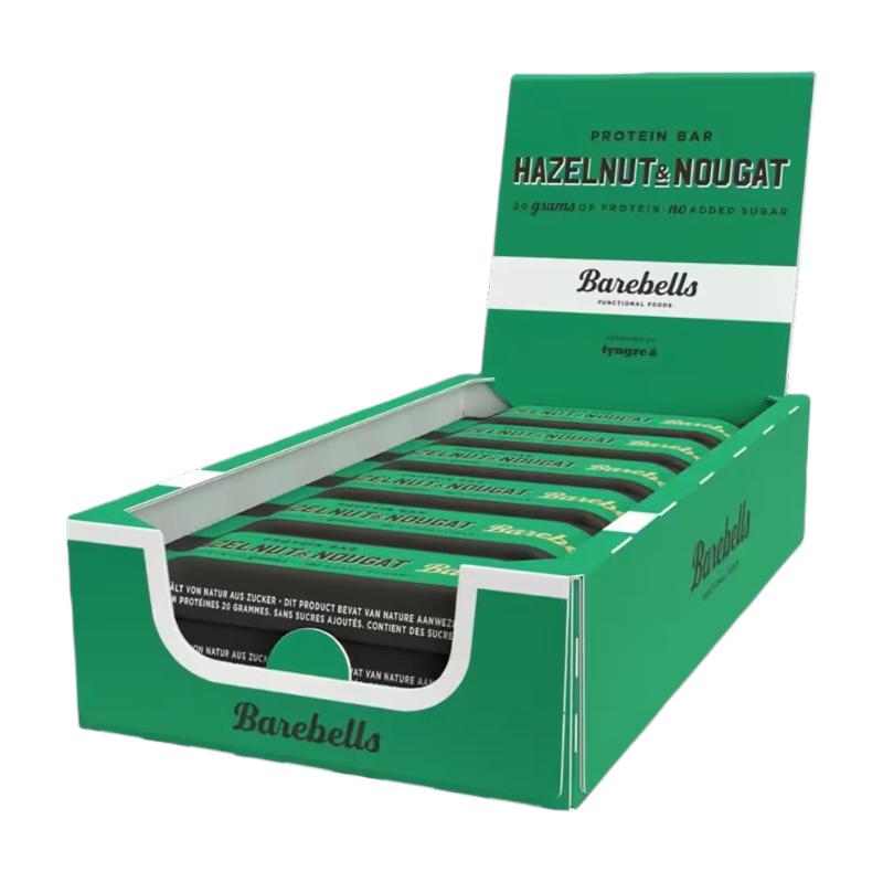 Barebells Proteïnerepen Hazelnoot & Nougat 55 gram, 12 stuks