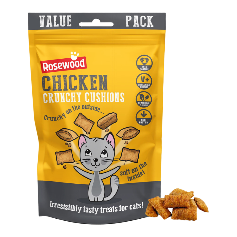 Rosewood Daily Eats Chicken Crunchy Cushions For Cats 200G