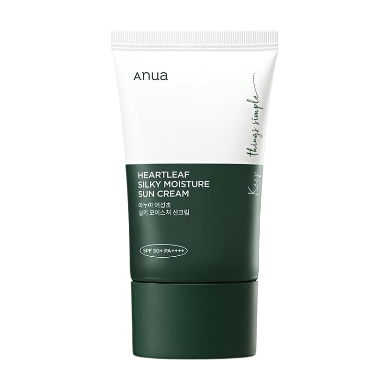 Anua Hearleaf zijdezachte hydraterende zonnebrandcrème 50 ml