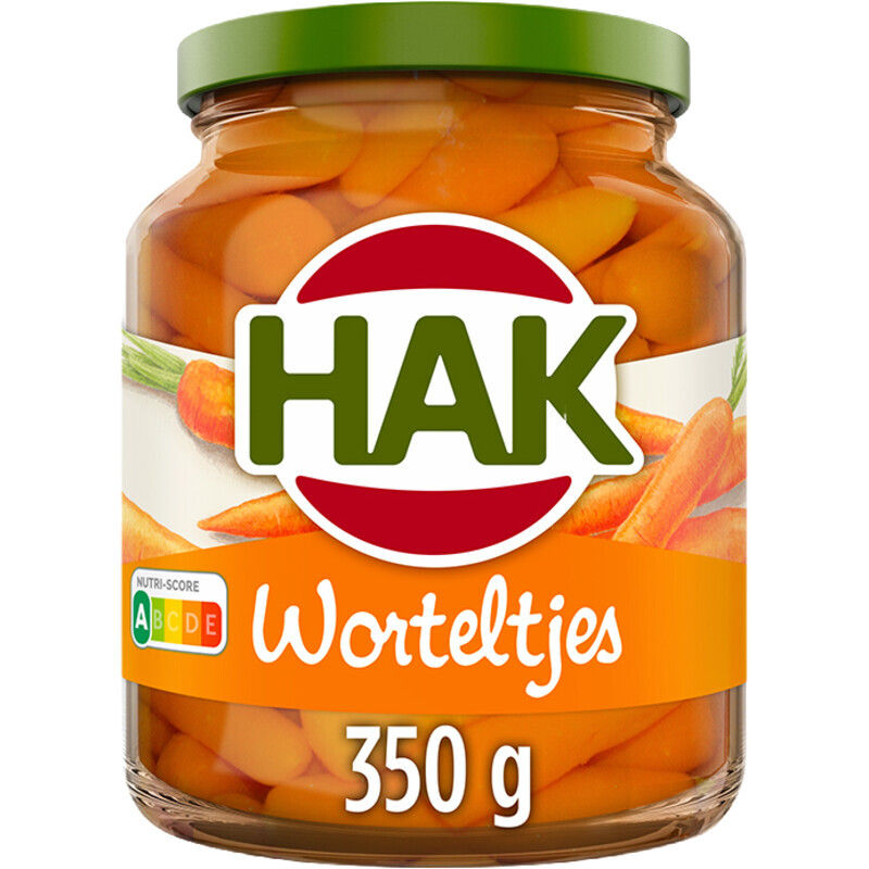 Hak 1/2 Wortelen E.Fijn - 350 g, Nutri-Score A