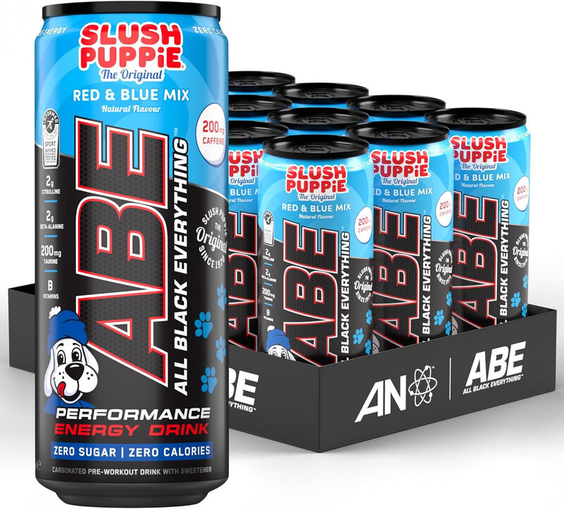 ABE Energy Drink Slush Puppie Red and Blue Mix - 12 x 330 ml