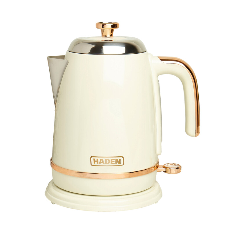 Salcombe Kettle, Cream & Copper, Coated Stainless Steel, Cord Storage, 1.7L - 198778