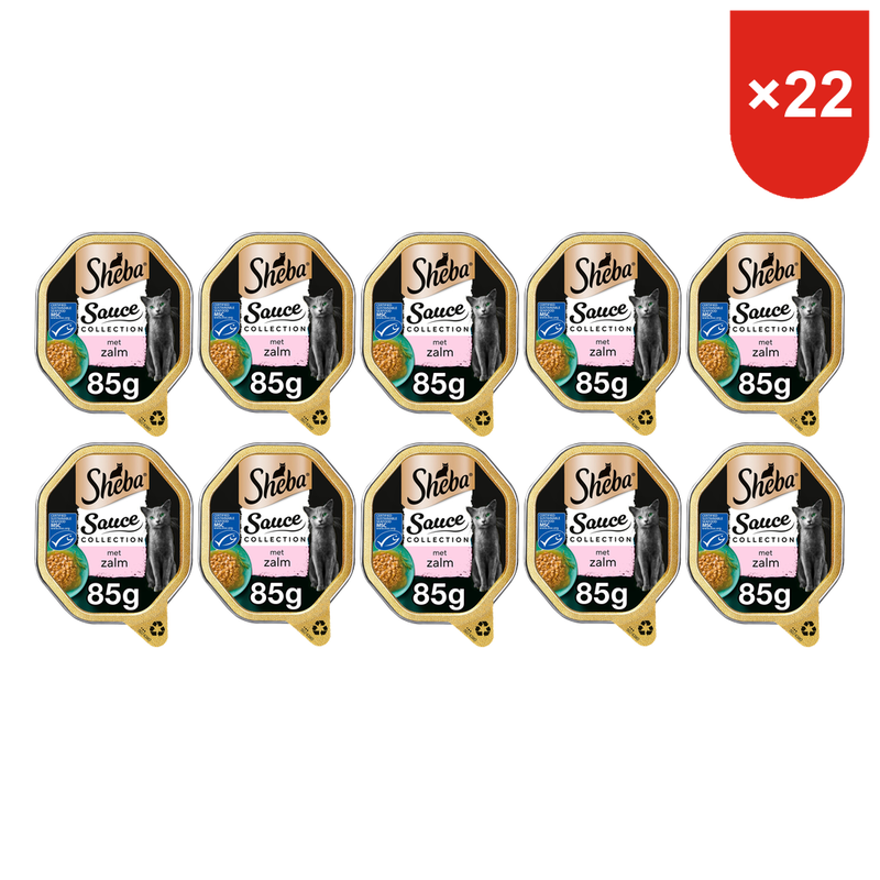 Sheba Nourriture pour chats en aluminium Saumon 85 g * 22