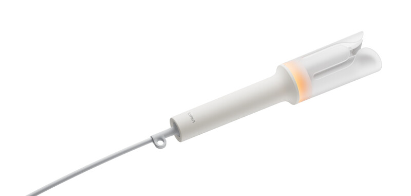 Laifen slimme automatische roterende krultang, 3 temperatuurinstellingen, anti-klit, negatieve ionen haarstyler, wit