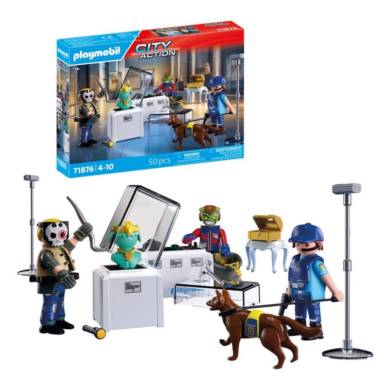 PLAYMOBIL City Action Diamantdiebstahl Abenteuerspielzeug mit Spannung und Action, fördert Rollenspiel und Teamarbeit, mit vielen Details und Zubehör, für Kinder ab 4 Jahren, 71876