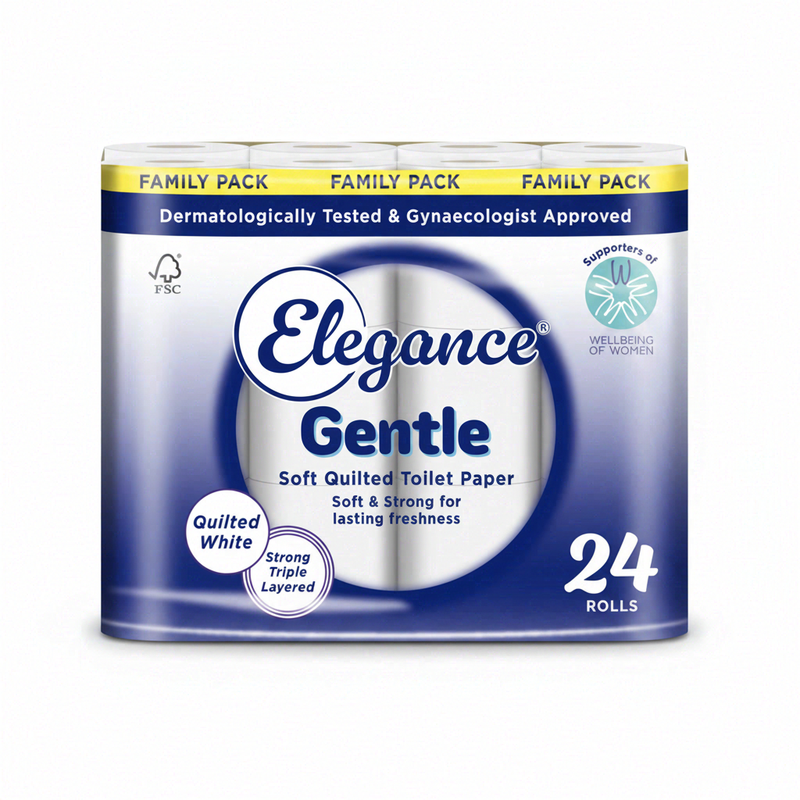 Elegance Gentle Quilted Toilet Paper 24 Pack