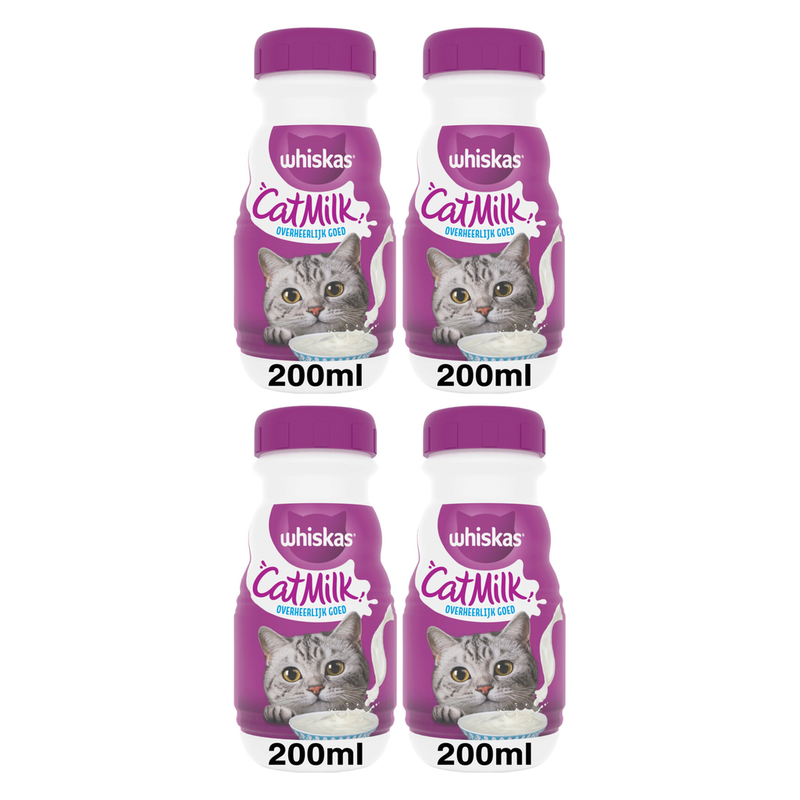 Whiskas Bouteilles de lait pour chat 200 ml * 4
