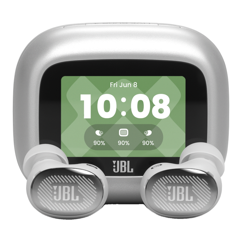 JBL LIVE BUDS 4 - True Wireless NC-Ohrhörer, kabelloses Aufladen, Smart-Case, Silber