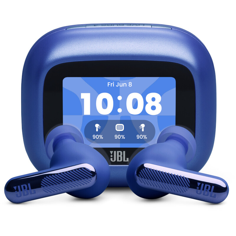 JBL LIVE BEAM 4 True Wireless Kopfhörer mit aktiver Geräuschunterdrückung, kabellosem Laden & Smart Case in Blau