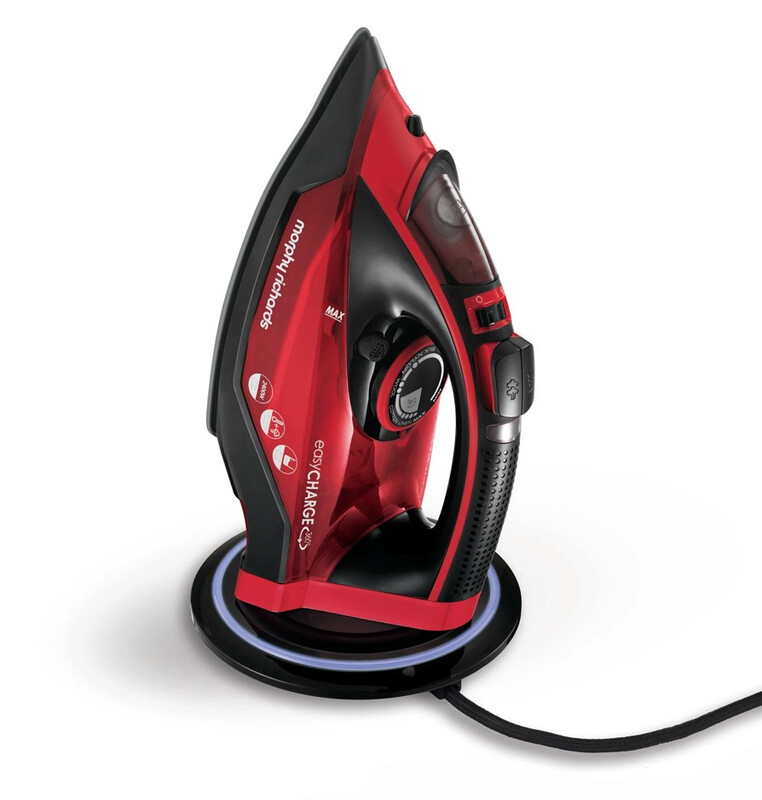 Morphy Richads 303250 Red/Black EasyCHARGE 2400W Cordless Steam Iron - Red/Black, 303
