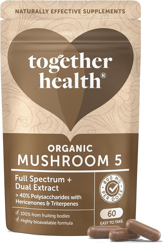 Organic Mushroom 5 Complex - Full-Spectrum Extract 800mg - 60 CAPS