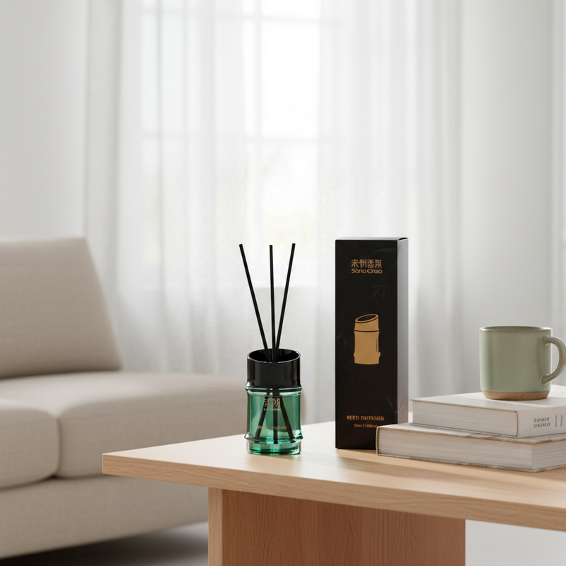 Bamboe Breeze diffuser · premium editie geur: besneeuwde pruimenpad 18*5,5*5,5 cm