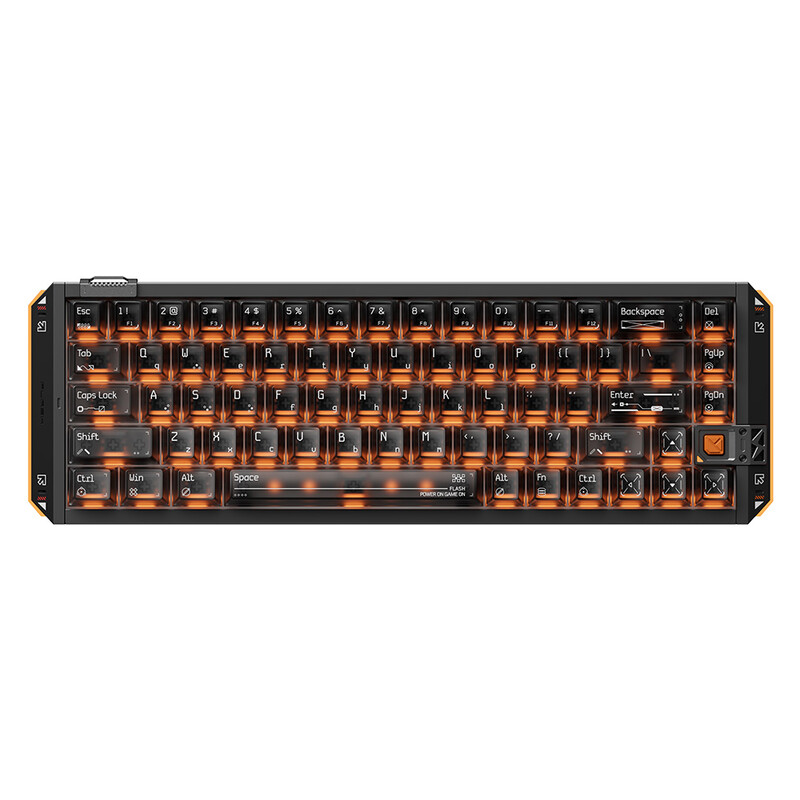 FLASH 68HE Series Magnetic Switch Wired Keyboard (Phantom Black, Tianba Switch) - Ful
