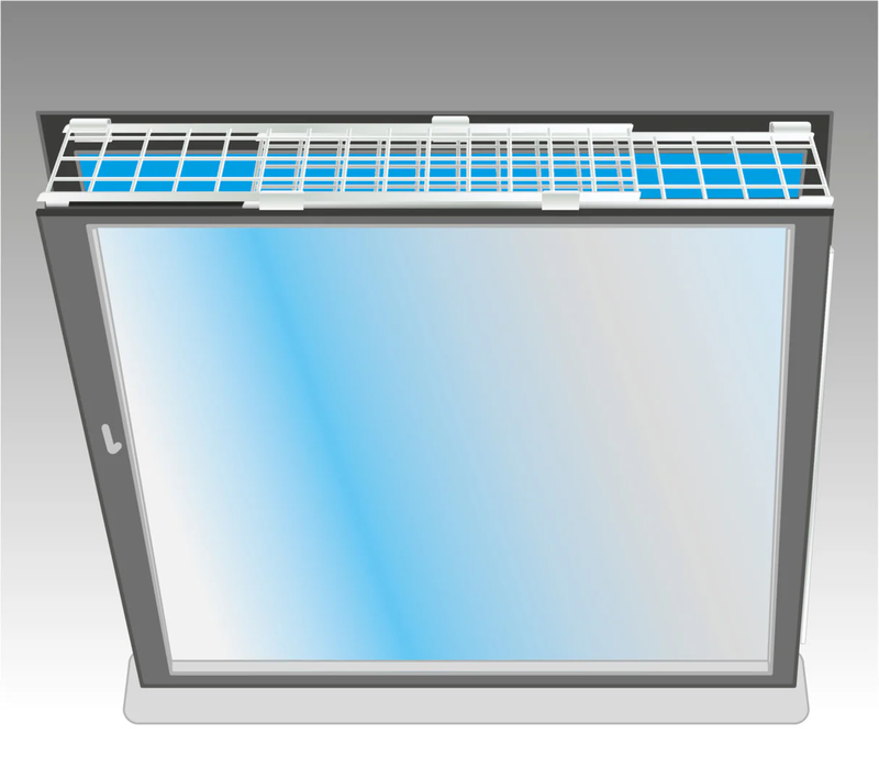 TRIXIE Schutzgitter für Fenster oben ausziehbar weiß 75-125 x 16 cm