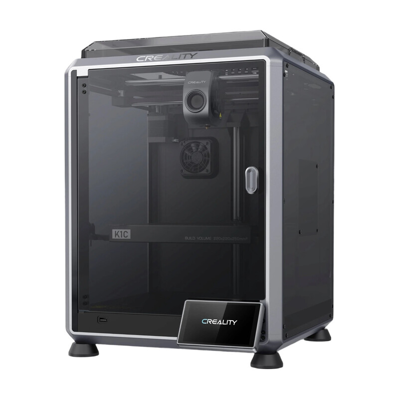 JOYBUY&Creality K1C 3D-printer - 600 mm/s hoge snelheid, automatische nivellering, verstoppingsvrije robuuste directe extruder | Verbeterd van K1 SE, met AI-camera, 300 °C printen, stille modus, ondersteunt koolstofvezel filamenten