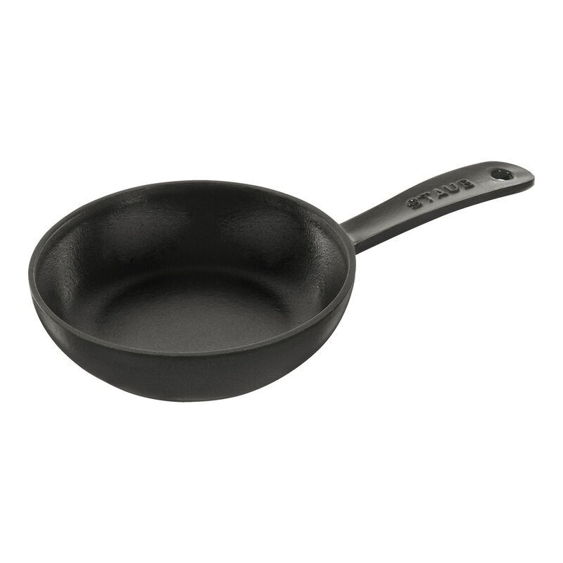 Staub Pans Bratpfanne, 16 cm | Schwarz | rund | Gusseisen