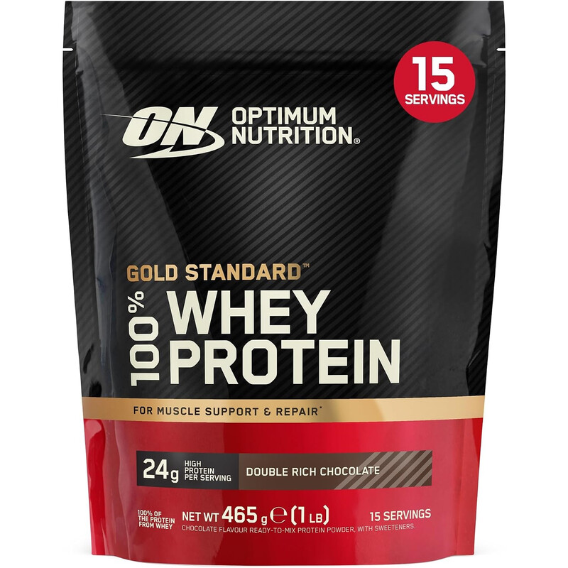 Optimum Nutrition Gold Standard 100% Whey Protein Double Chocolat Riche 465 G (15 Portions)