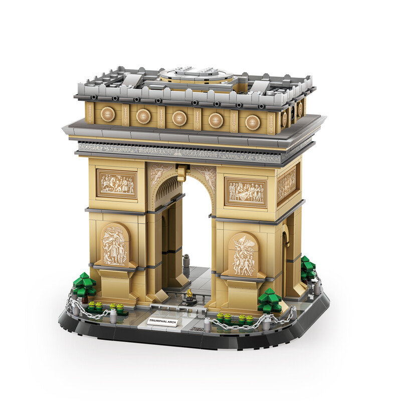 WANGE Arc de Triomphe-Paris, Frankrijk 1377 Stuks Bouwstenenset voor Hobbybouwers