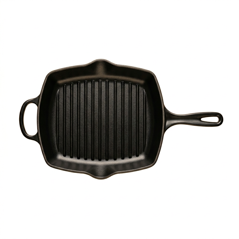 Le Creuset signature gietijzeren grillpan - 26 cm, satijn zwart