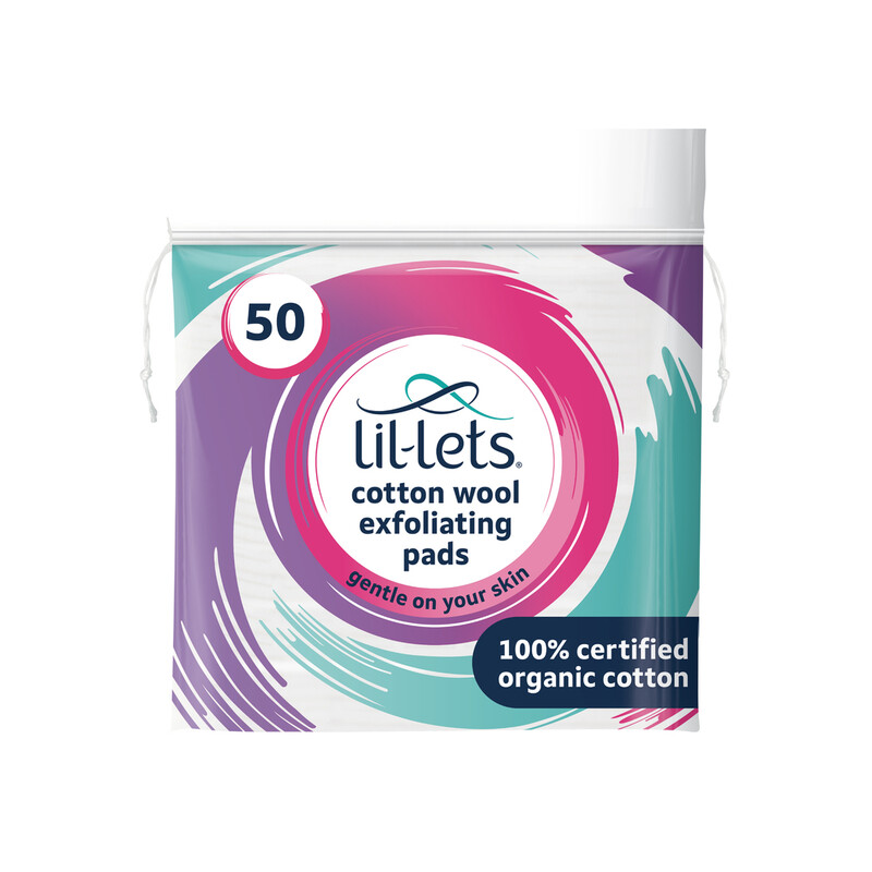 Lil-Lets 50 Cotton Exfoliating Pads