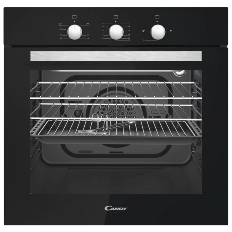 60 cm Gas Oven， 4F， 54 Litre capacity， Mechanical timer ， Black