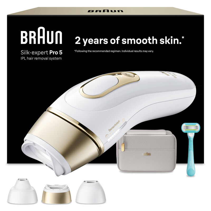 Braun Ipl Silk·expert Pro 5, At Home Ipl Hair Removal, 3 Attachment Heads, Pl5351