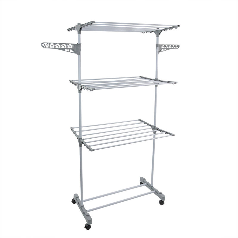 Three Tier Laundry Washing Clothes Drying Rack - White