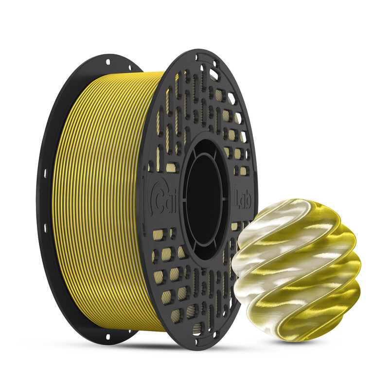 CAILAB 3D Printer Filament PLA Silk Dual Color - Gold & Silver