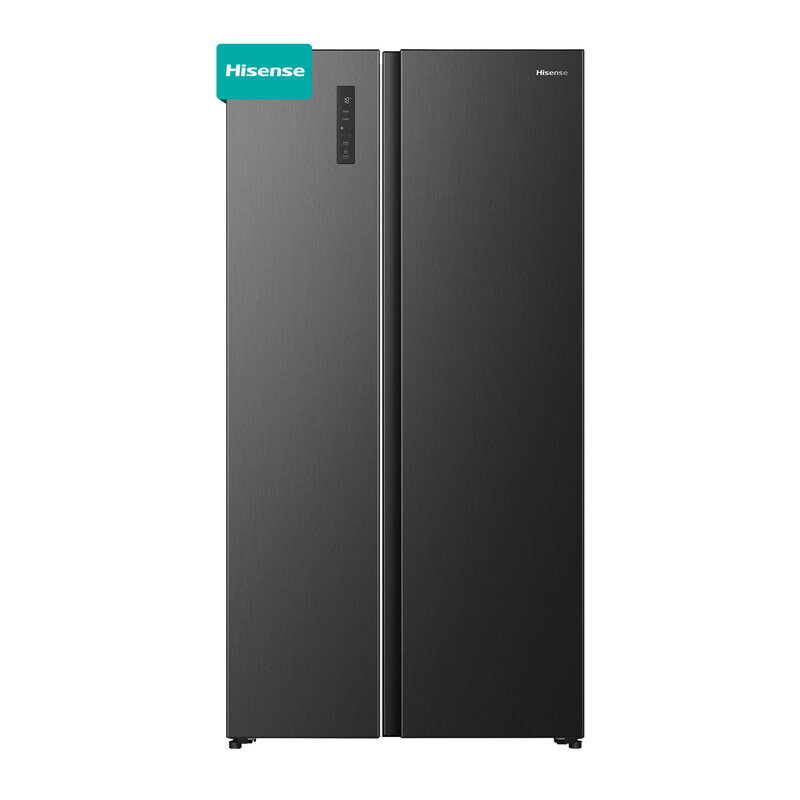 Hisense RS3P558NEFD Amerikanische Kühl-Gefrierkombination – 544 L großes Fassungsvermögen, Total No Frost, leiser 35 dB Betrieb, schnelle Kühlung & Premium PureFlat Schwarz Design