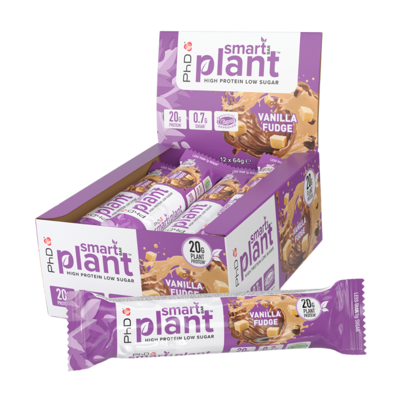 Phd Nutrition Phd Smart Plant Protein Nutrition Bar Vanilla Fudge Flavour - 12 X 64G