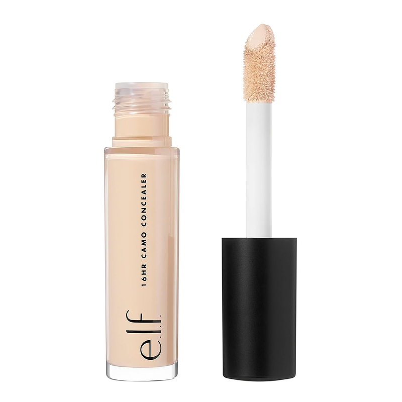 E.l.f. 16‑Stunden Camo Concealer, Volle Deckkraft & Hochpigmentiert, Mattes Finish, Hellpfirsich, 0, 203 Flüssigunzen (6 Ml)