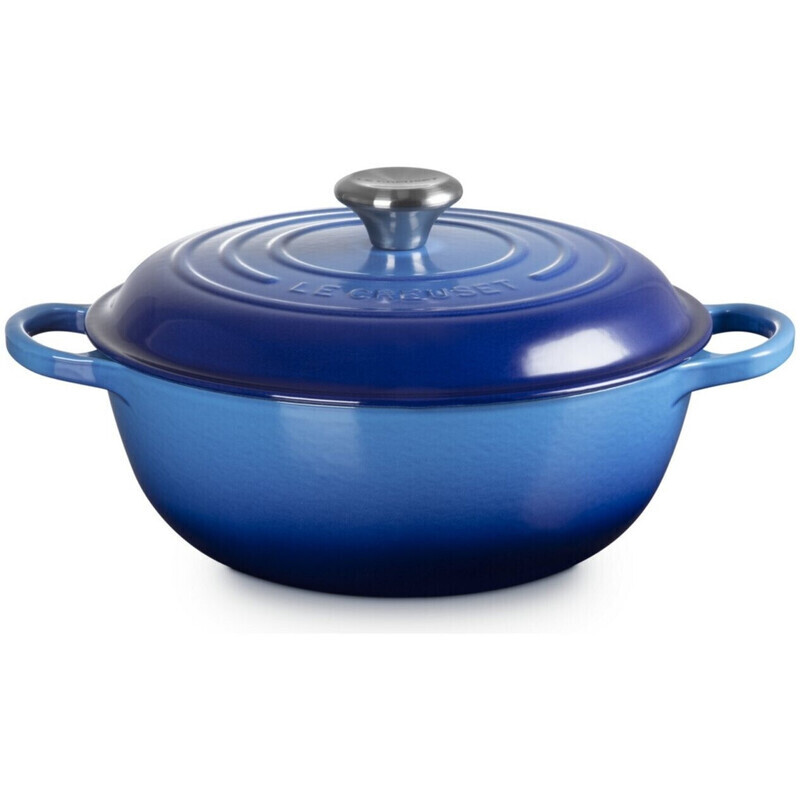 Le Creuset Signature Schmortopf 22 cm Azurblau