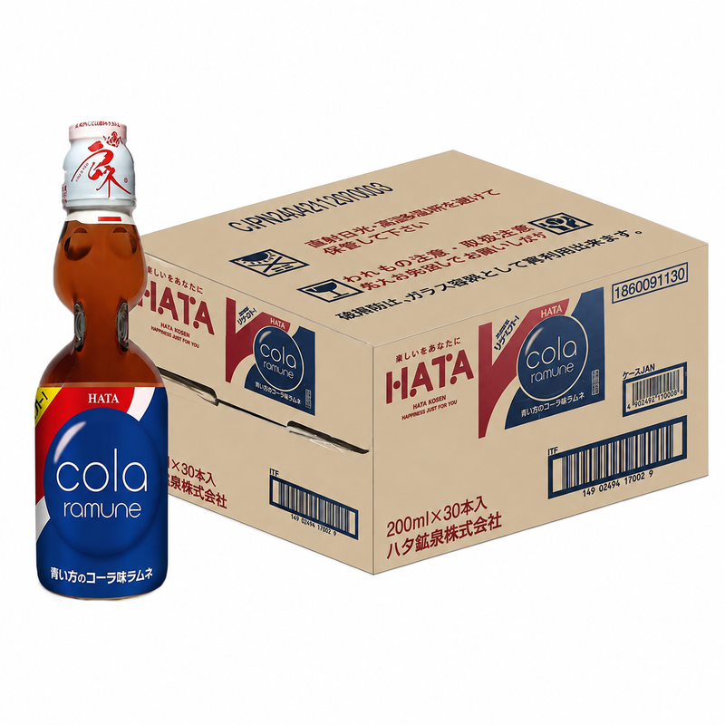 HATA KOSEN Fles Ramune Cola 200 ml × 30