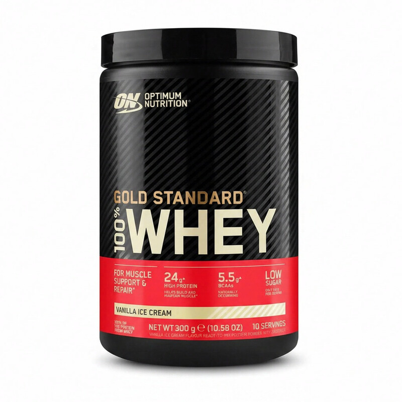Optimum Nutrition Gold Standard 100% Whey Protein, Saveur Glace Vanille 300G (10 Portions)