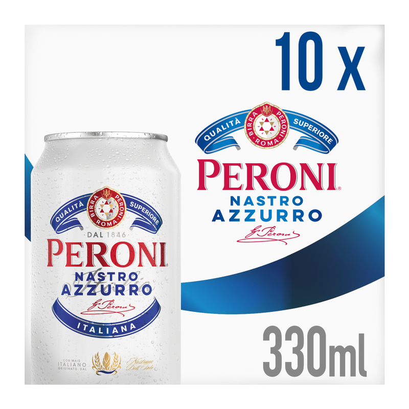 Peroni Gold Nastro Azzurro 10 X 330Ml (Abv 5%)