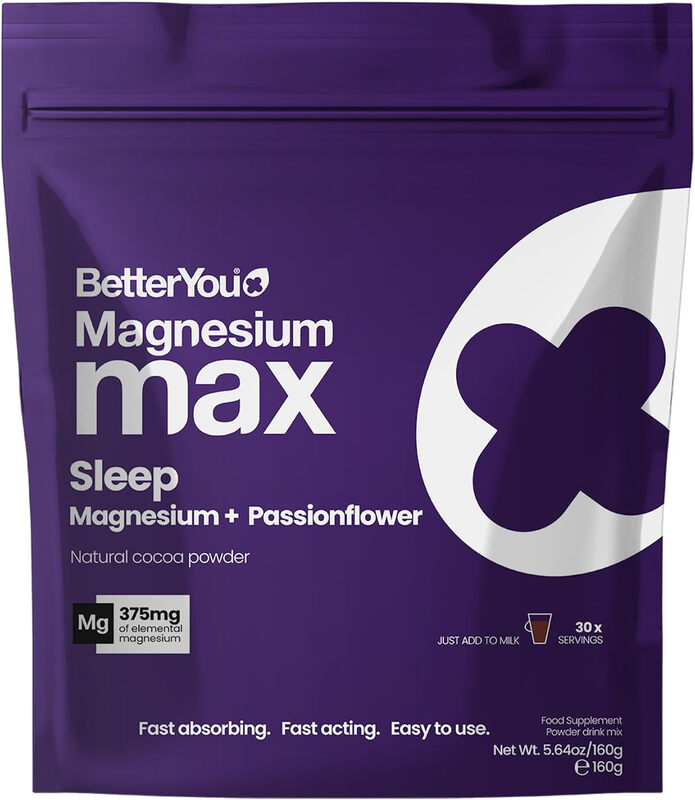 Magnesium Max Sleep Powder, 375mg Magnesium + Passionflower for Relaxation & Sleep Su