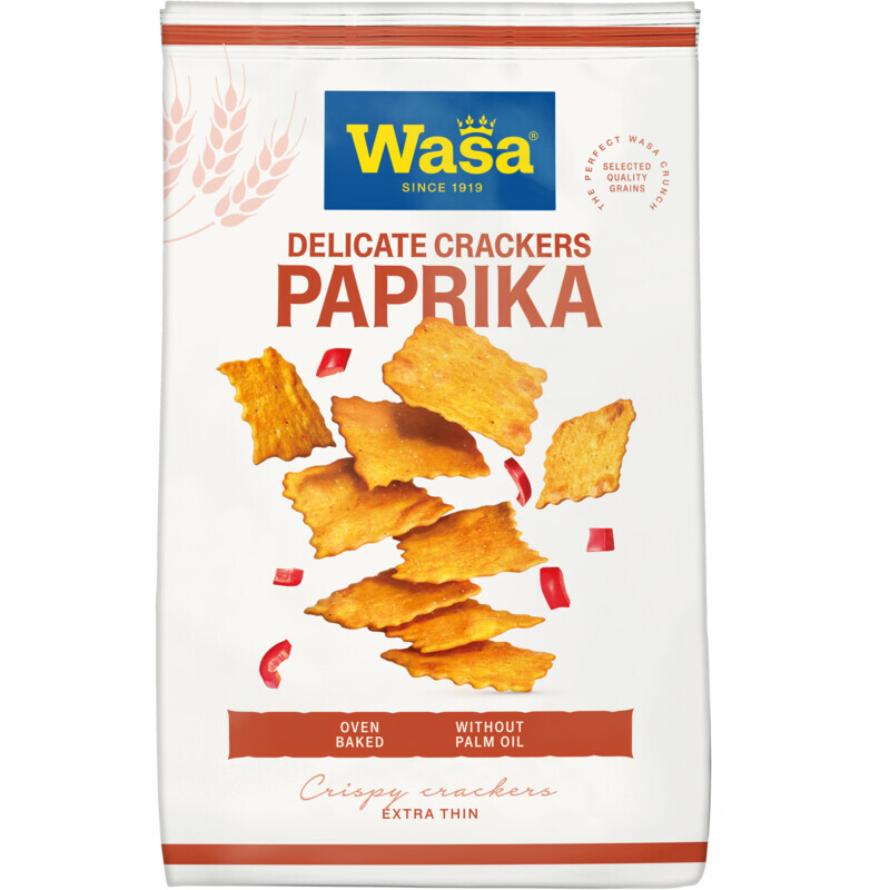 Wasa Delicate Crackers Paprika - 150 g