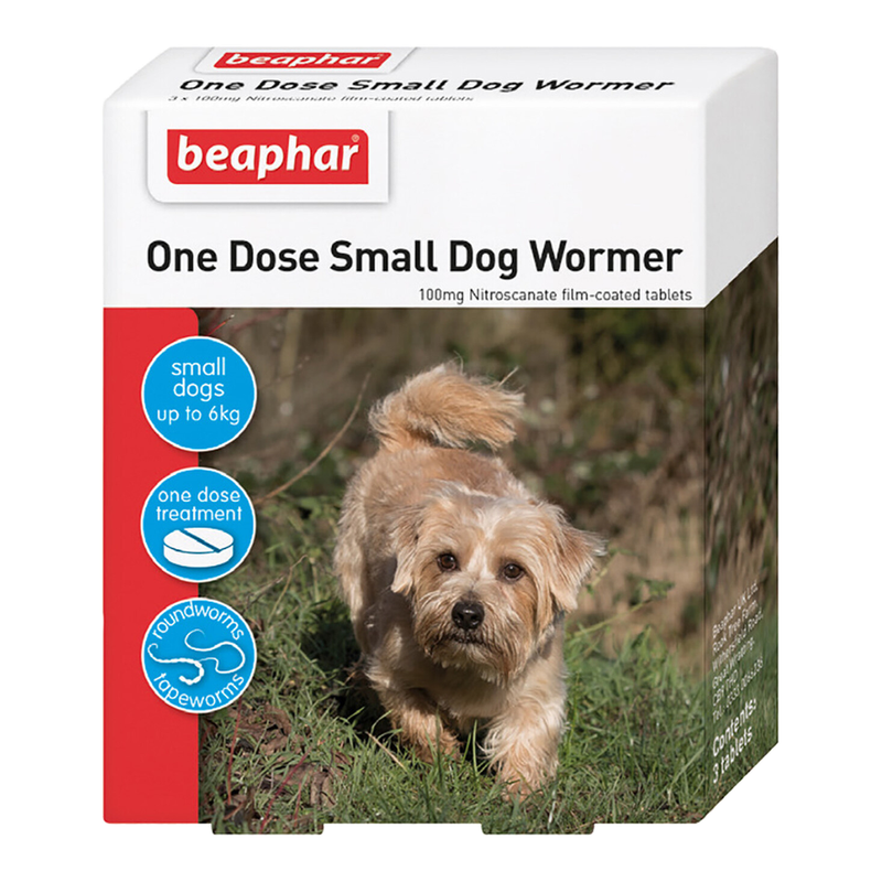Beaphar Wormer One Dose Small Dogs 3 Tabs