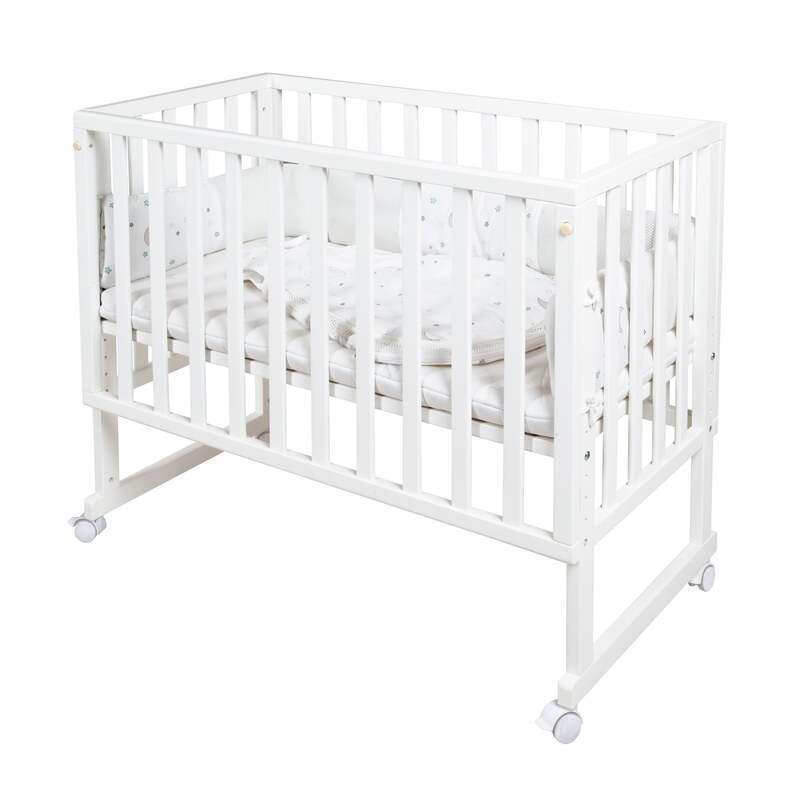 roba safe asleep® Stubenbett 3 in 1 ""Sternenzauber"", Beistellbett weiß, Babybett & Bank, mit Zubehör