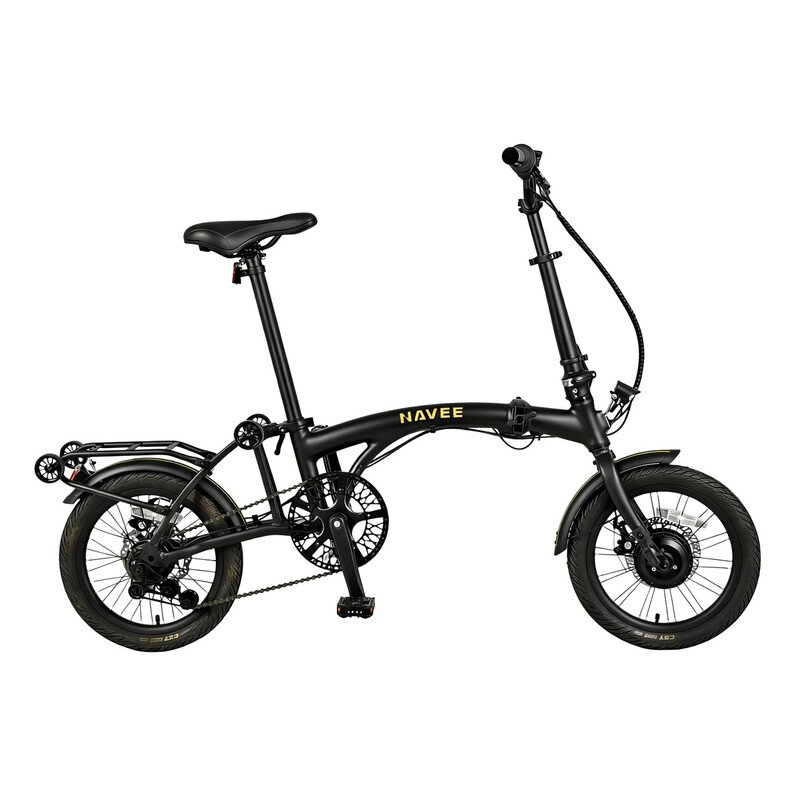 NAVEE COMPA ULTRA 01 Faltbares E-Bike, 250 W Elektrofahrrad mit Shimano Nexus 7-Gang, Bis zu 50 km Reichweite, Leicht 16,2 kg, Schwarz
