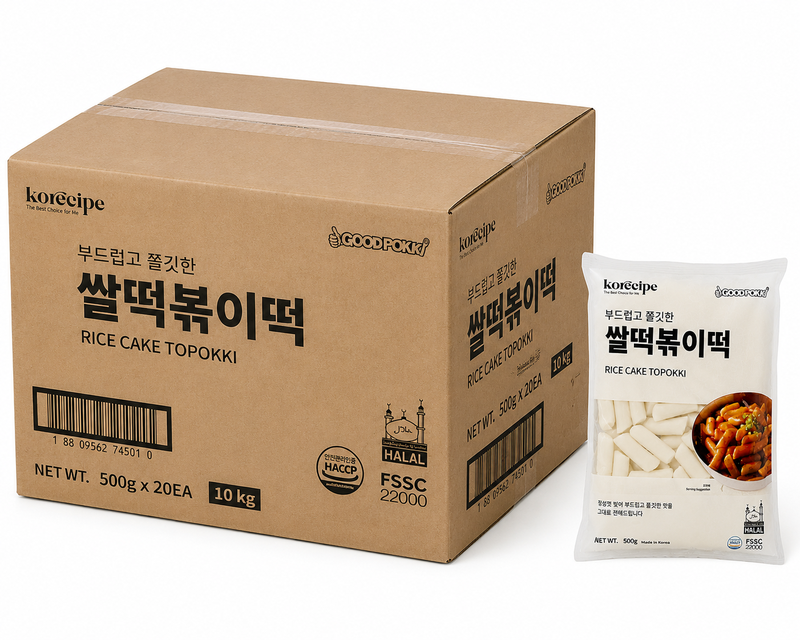 HYHS Korecipe Rijstcake Topokki 500 g × 20