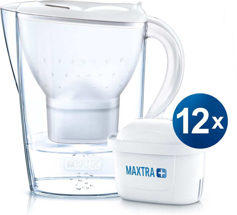 BRITA Marella waterfilter blauw 2,4 L + 12 Maxtra Pro