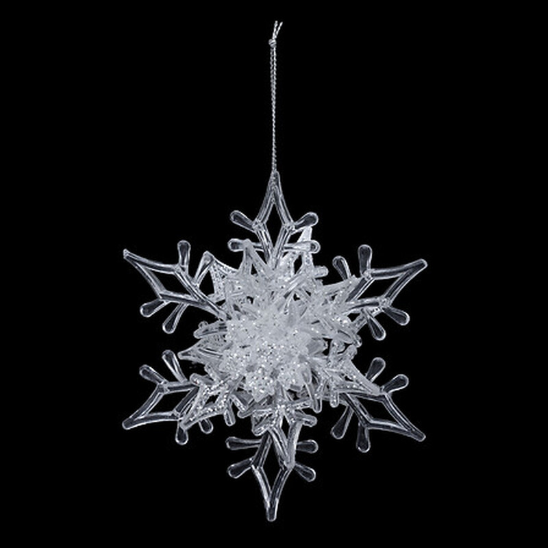 Feeric Glitter Sneeuwvlok Ornament - 11 cm, Willekeurige Assortiment