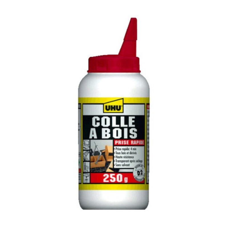 UHU Colle spéciale bois à prise rapide D2 - vue 2