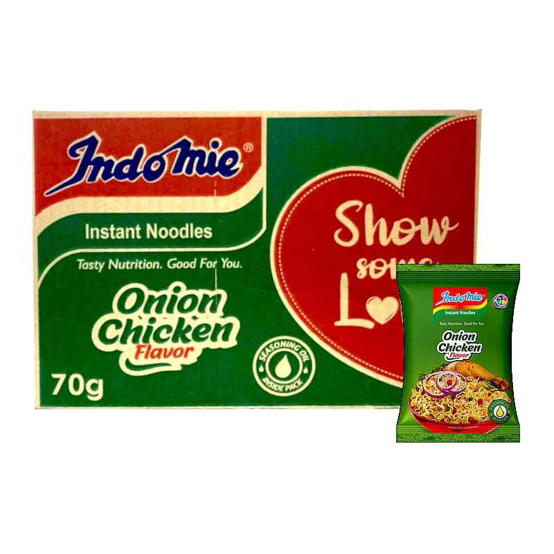 Indomie (Nigerian) Onion Chicken Instant Noodles 70g x 40 Packs (Packages May Vary)