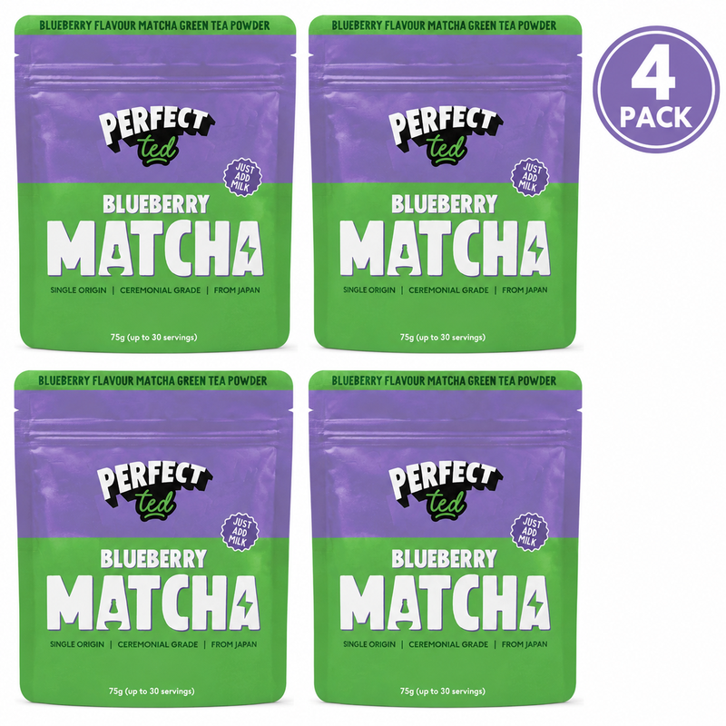 Perfectted Matcha Powder Blueberry 75g (4 Packs)