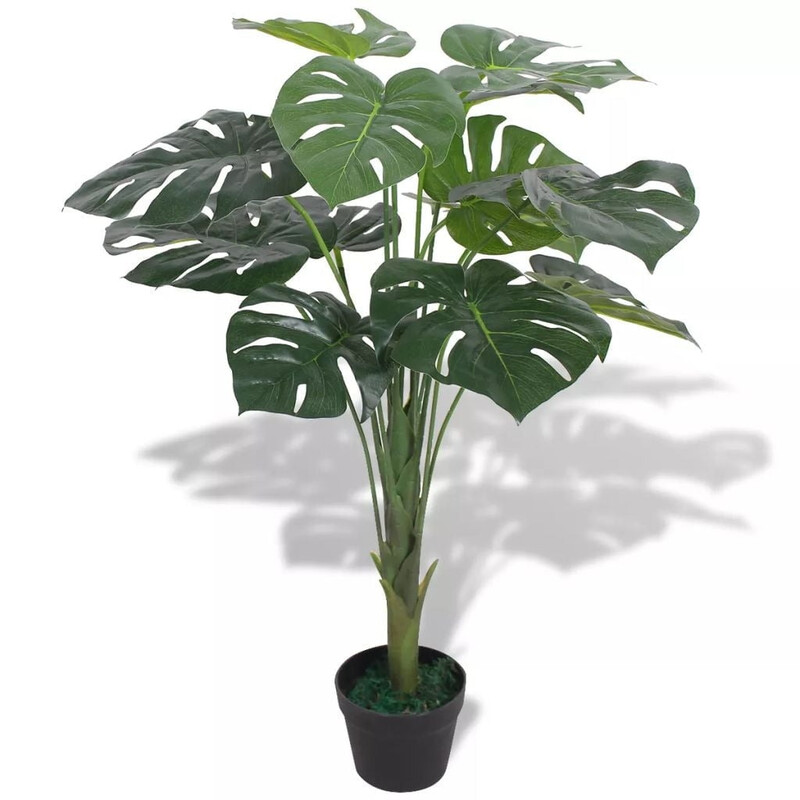 VidaXL kunstmatige monstera-plant met pot 70 cm groen