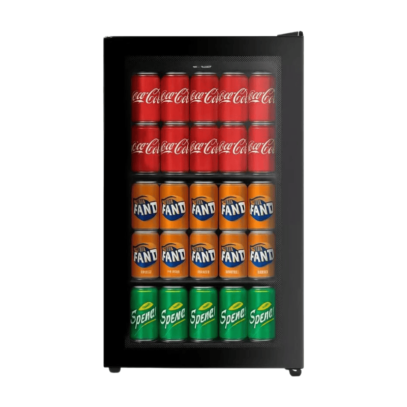 Salora BCT935B vrijstaande drankkoelkast - 93 liter inhoud - glazen deur - LED-binnenverlichting - 39 dB stille werking - zwart