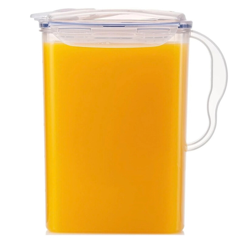 LocknLock Aqua Wasserkrug/Trinkkrug, 3 L, Transparent, mit Deckel/Griff/BPA-freier Kunststoff/spülmaschinenfest/nicht mikrowellengeeignet